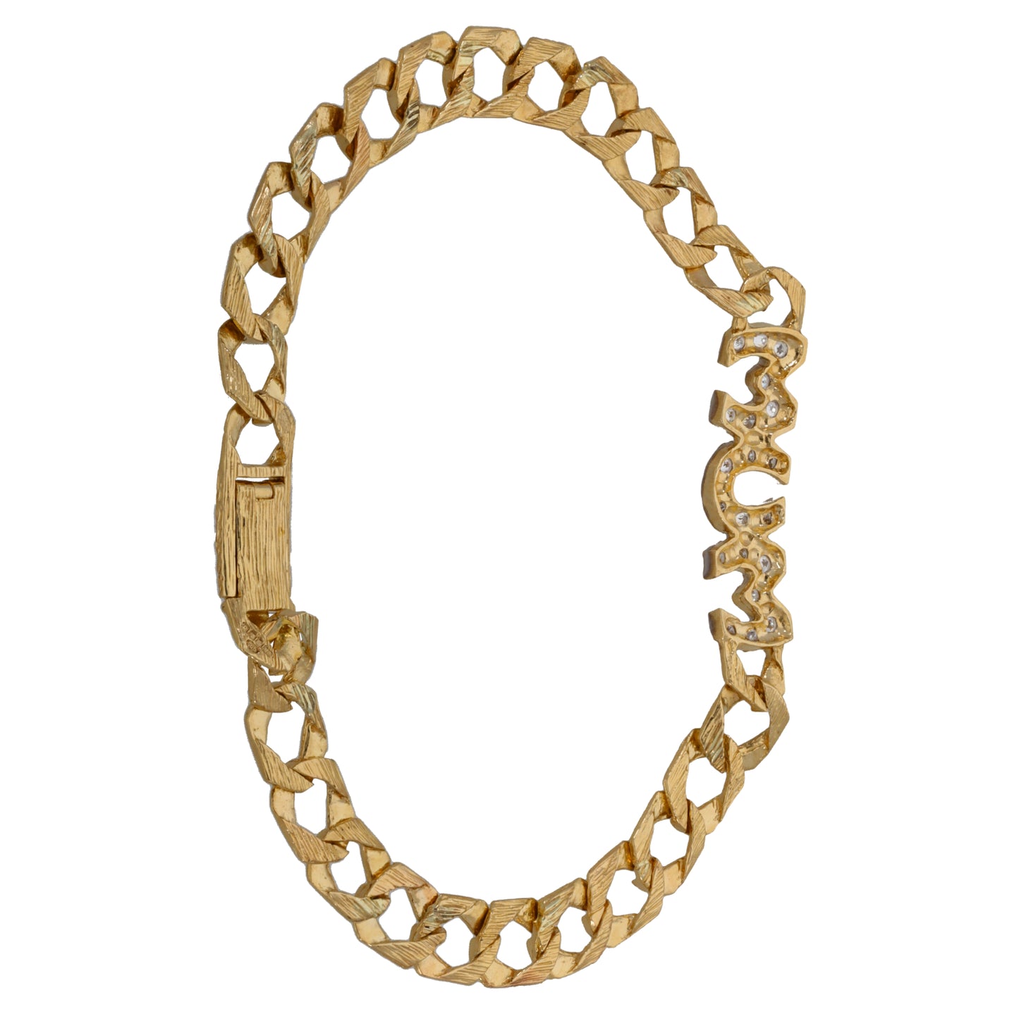 9ct Gold Cubic Zirconia Mum Bracelet