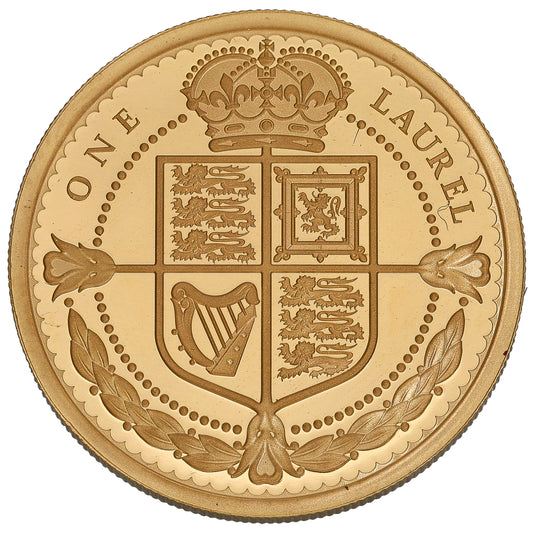 22ct Gold Queen Elizabeth II One Laurel Coin 2020