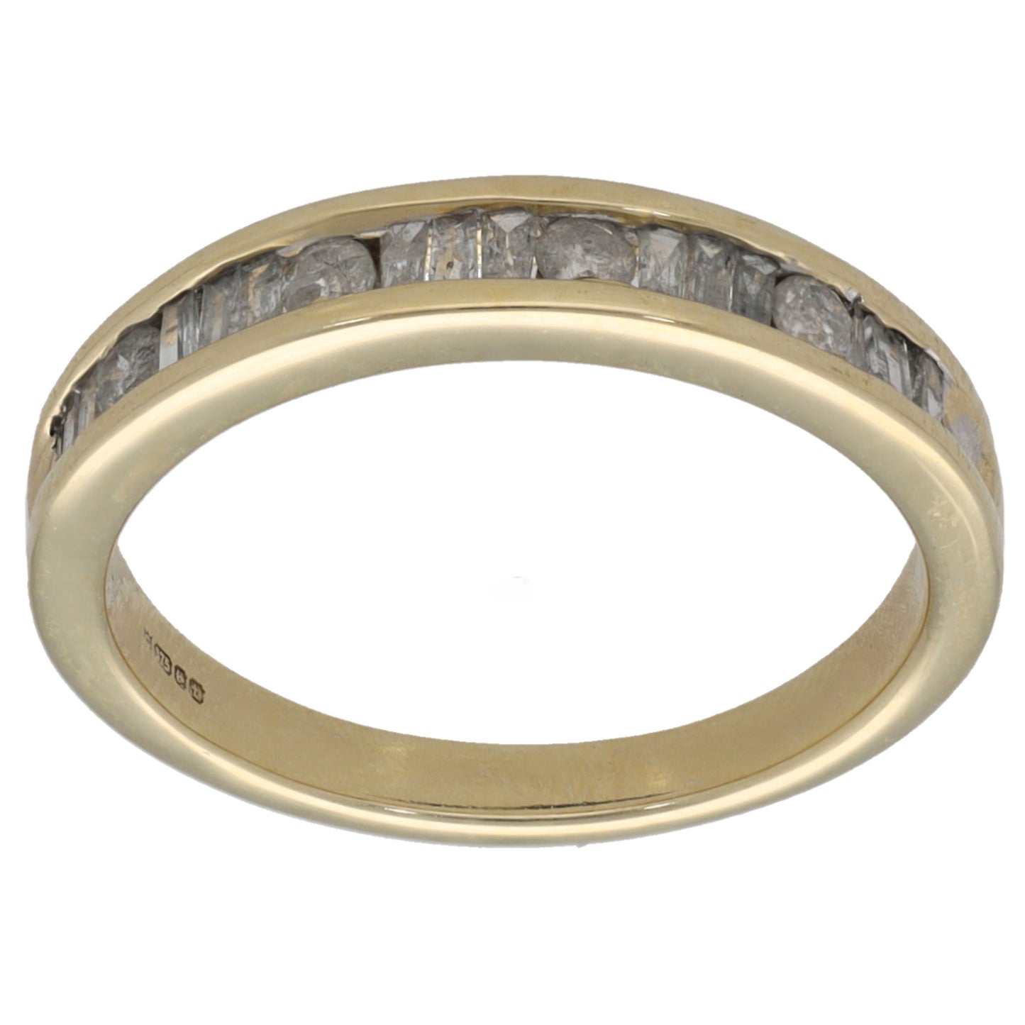 9ct Gold 0.42ct Diamond Half Eternity Ring Size L