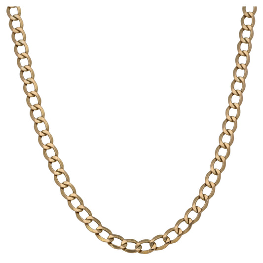 9ct Gold Curb Chain 22"