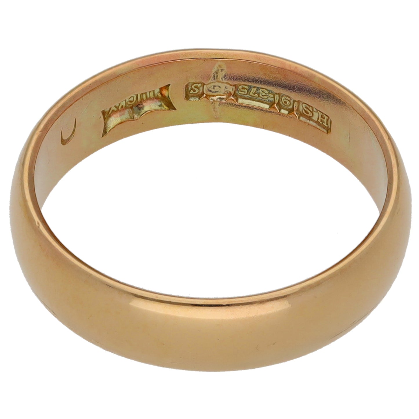 9ct Gold Plain Wedding Ring Size O