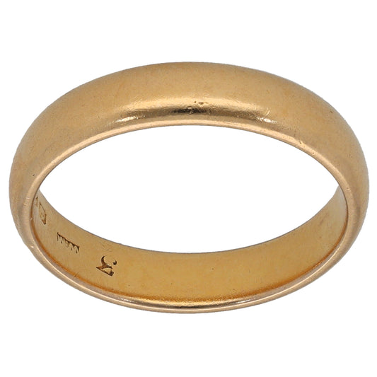 22ct Gold Plain Wedding Ring Size M