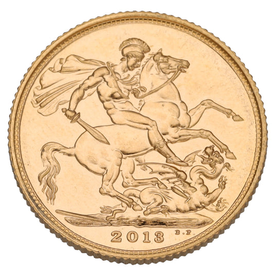 22ct Gold Queen Elizabeth II Full Sovereign Coin 2013