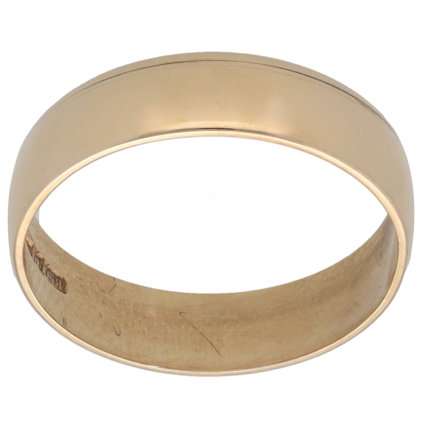 14ct Gold Plain Wedding Ring Size N