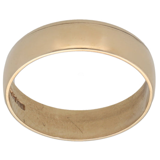 14ct Gold Plain Wedding Ring Size N