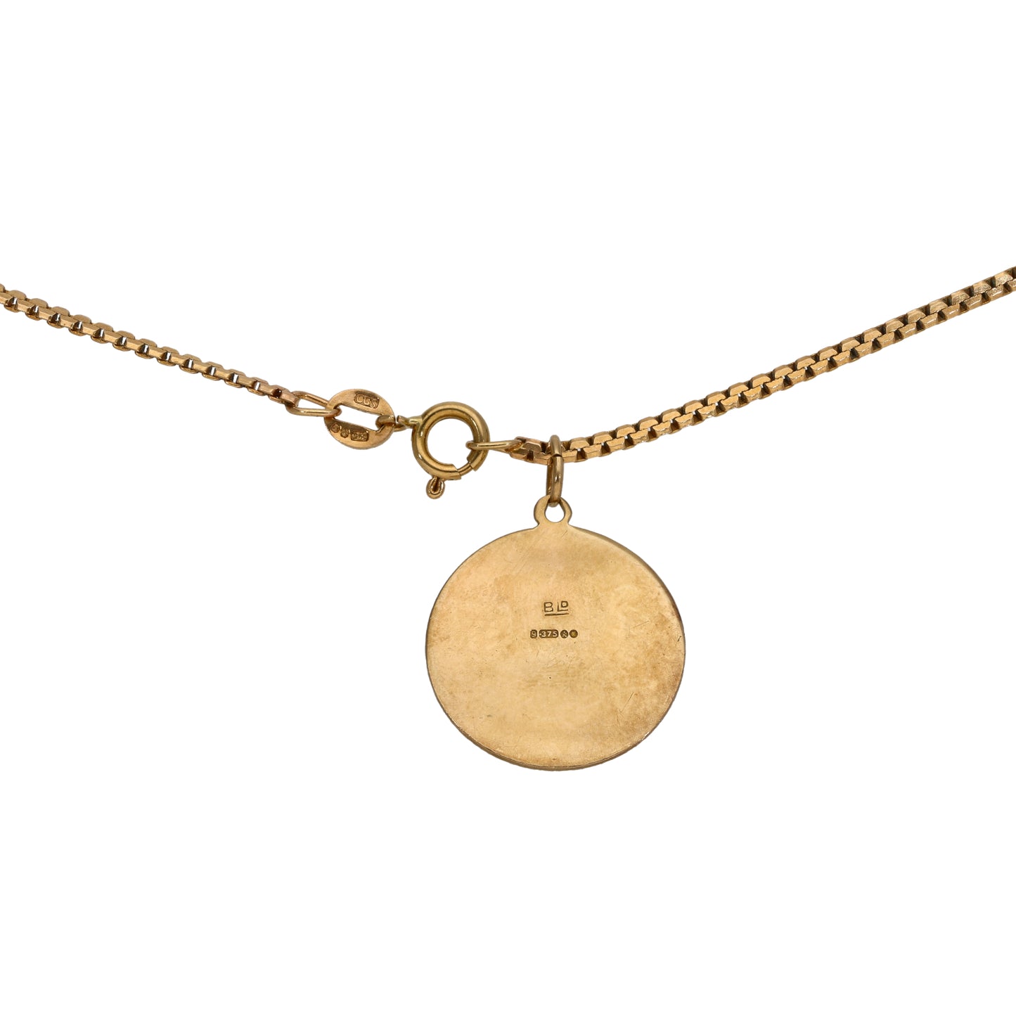 9ct Gold St Christopher Pendant With Chain