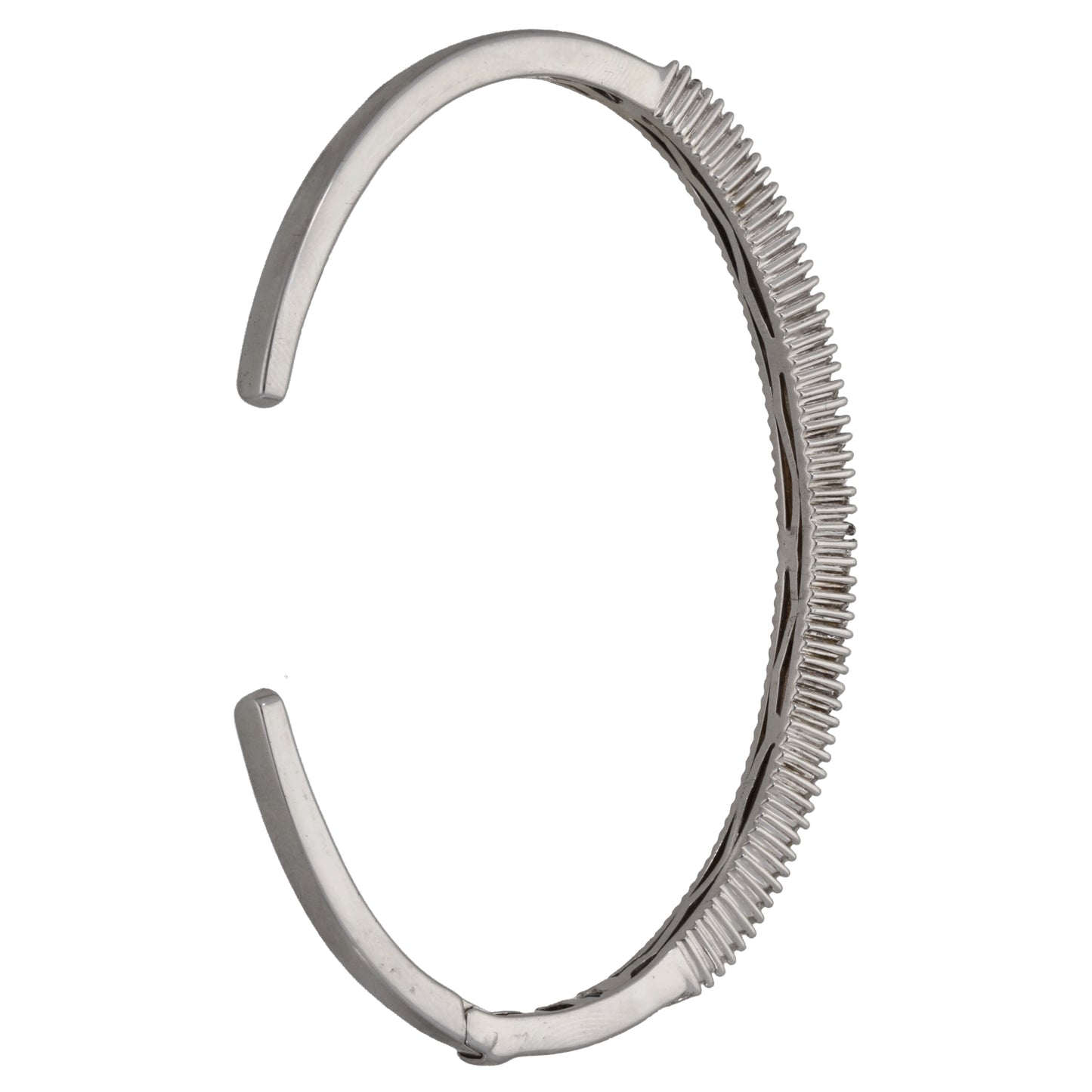 Sterling Silver 2.40ct Diamond Torque Bangle