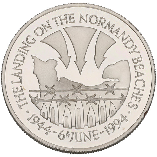 Sterling Silver The Landing On The Normandy Beaches 50th Anniversary Coin 1994