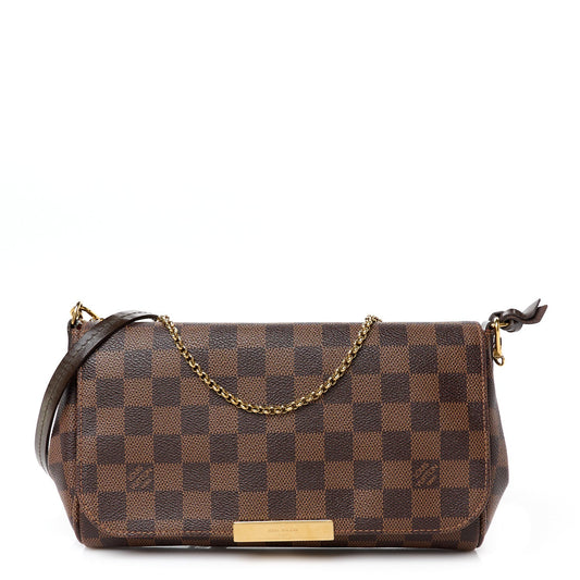 Louis Vuitton Favourite MM Damier Ebene Coated Canvas Bag - Brown