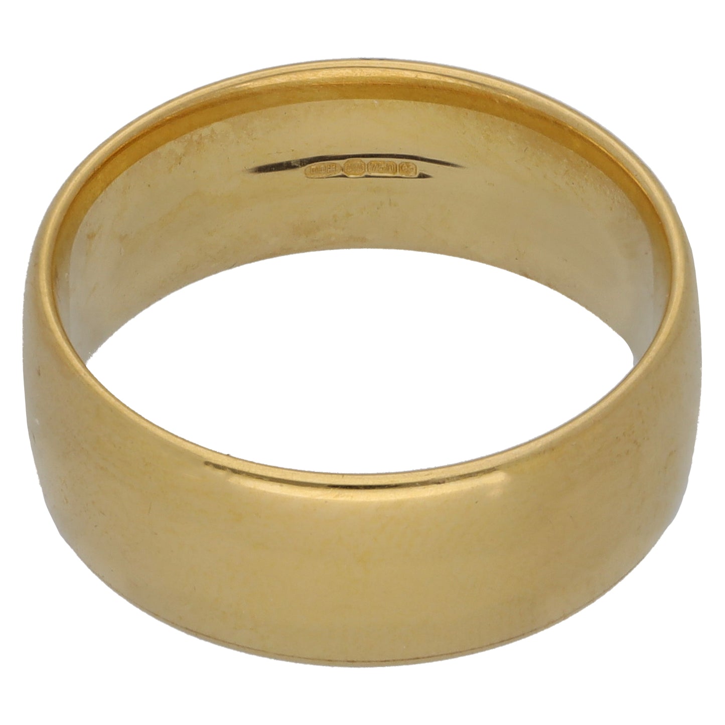 18ct Gold Plain Wedding Ring Size L