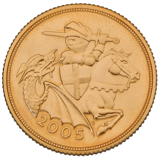 22ct Gold Queen Elizabeth II Full Sovereign Coin 2005
