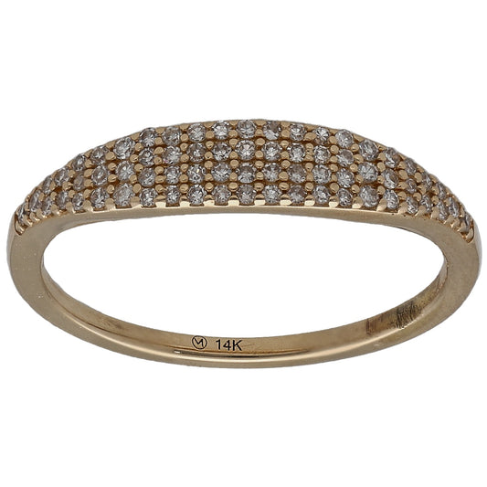 14ct Gold 0.175ct Diamond Dress/Cocktail Ring Size J