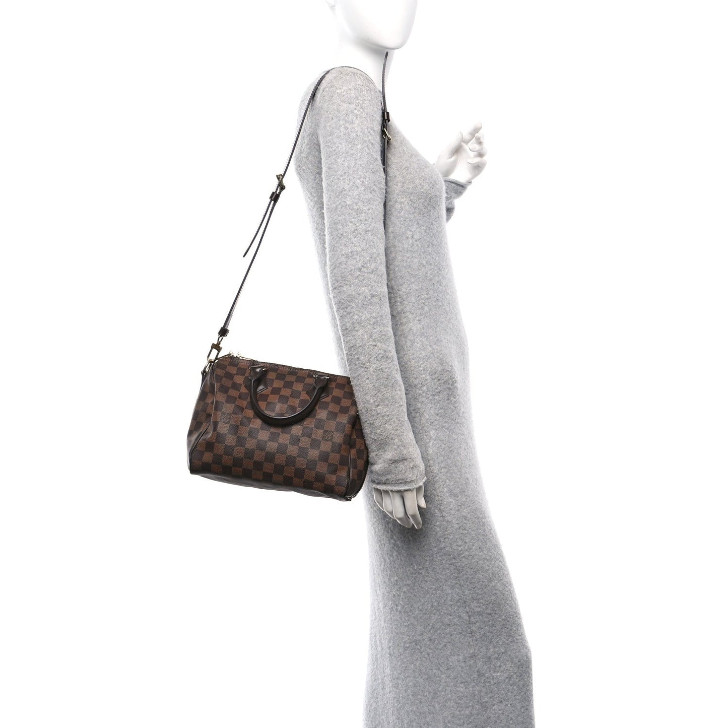 Louis Vuitton Speedy Bandoulière 25 Damier Ebene Coated Canvas Bag - Brown