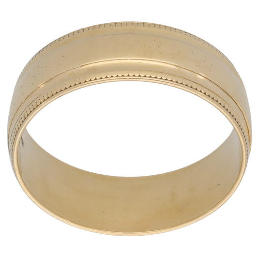 9ct Gold Plain Wedding Ring Size M