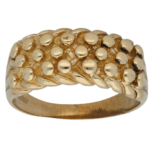 9ct Gold Keeper Ring Size P