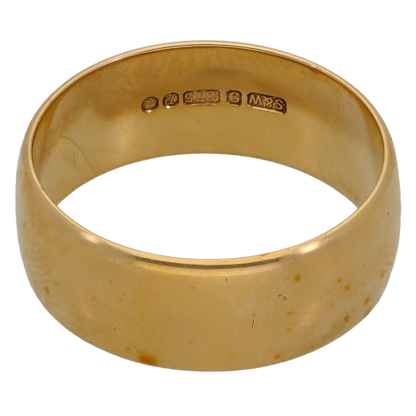 9ct Gold Plain Wedding Ring Size S