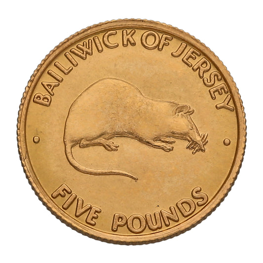 22ct Gold Queen Elizabeth II Silver Wedding Five Pounds Coin 1972