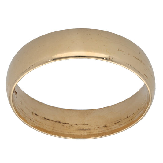 9ct Gold Plain Wedding Ring Size X