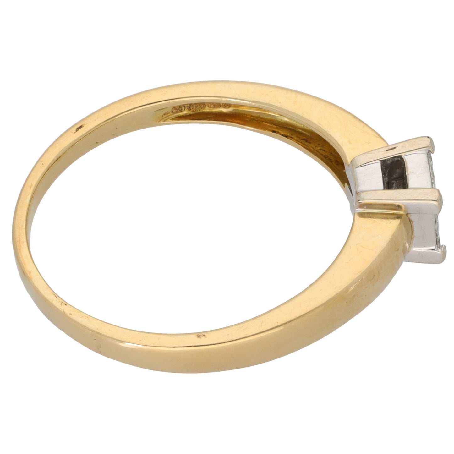 18ct Bicolour Gold 0.25ct Diamond Dress/Cocktail Ring Size S