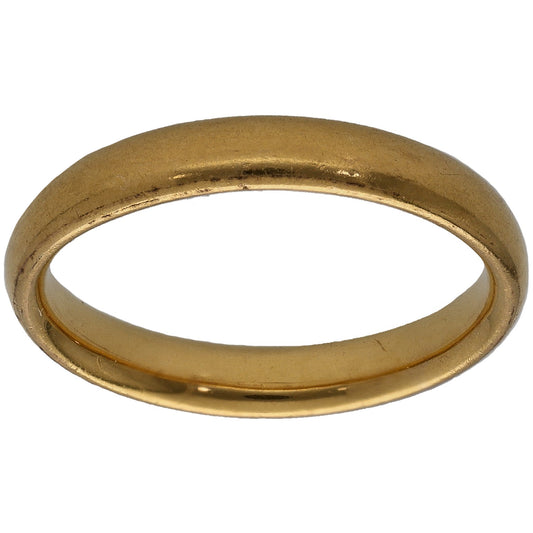 22ct Gold Plain Wedding Ring Size K