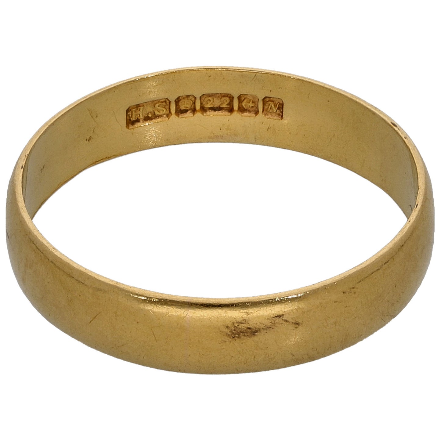 22ct Gold Plain Wedding Ring Size P