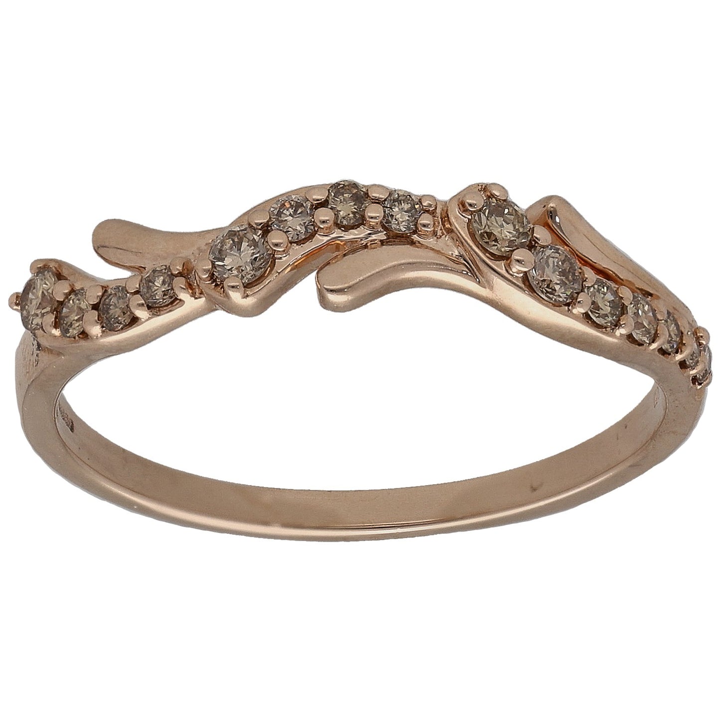 9ct Gold 0.20ct Diamond Dress/Cocktail Ring Size P
