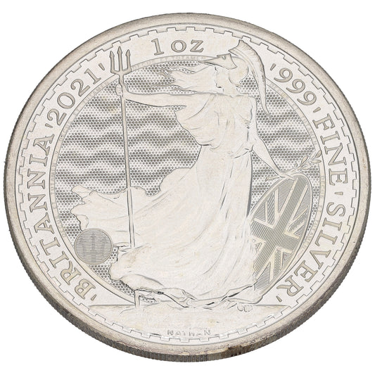 Fine Silver Queen Elizabeth II 1 OZ Britannia Coin 2021