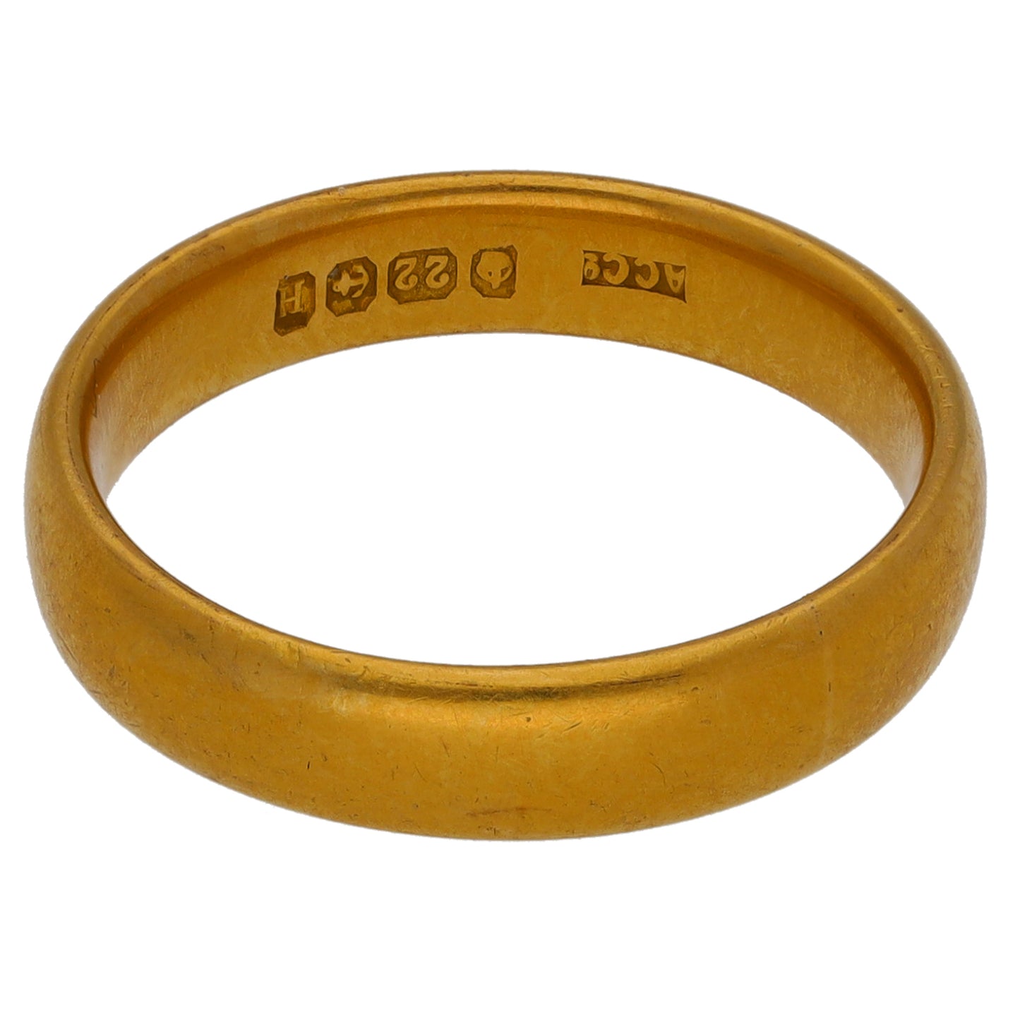 22ct Gold Plain Wedding Ring Size K