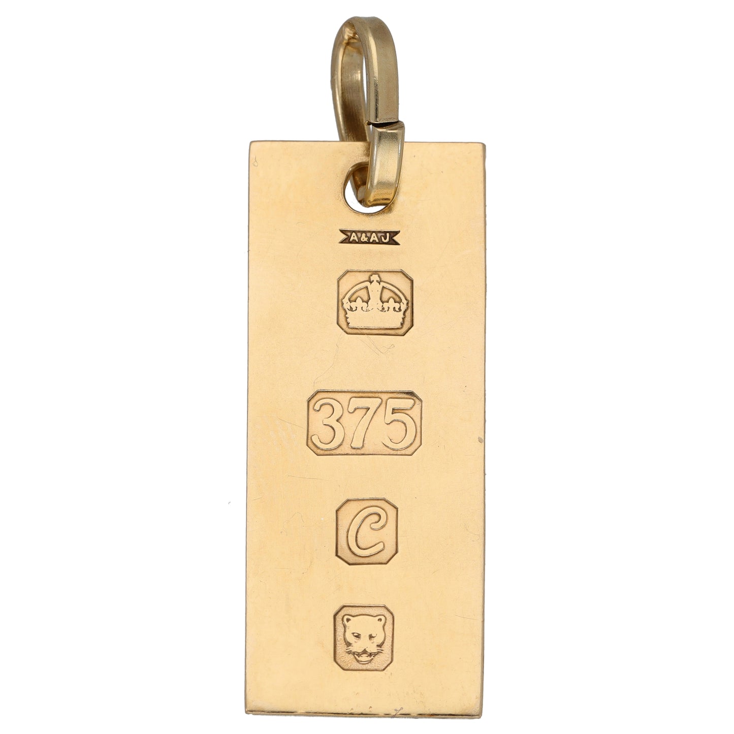 9ct Gold Ingot Pendant