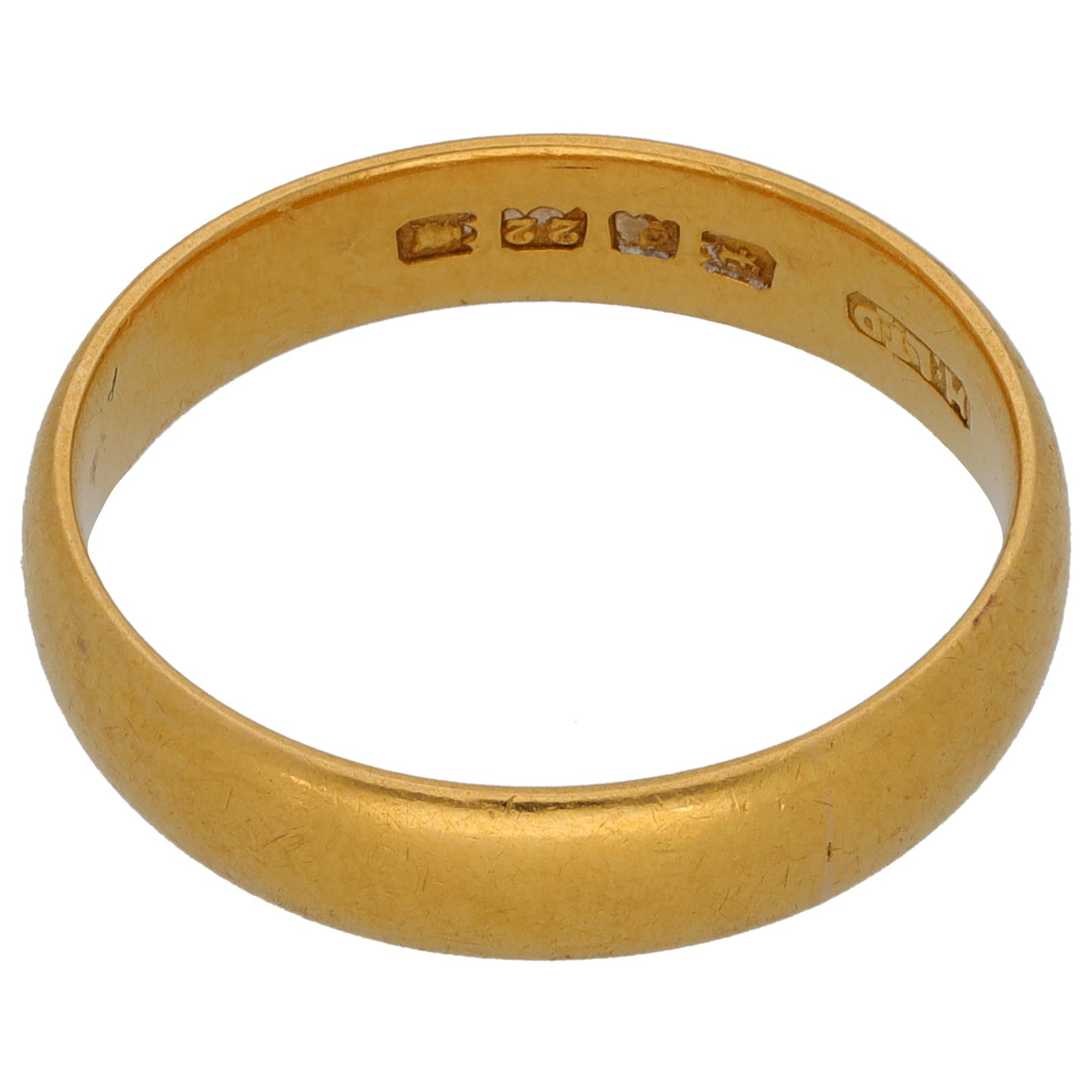 22ct Gold Plain Wedding Ring Size P
