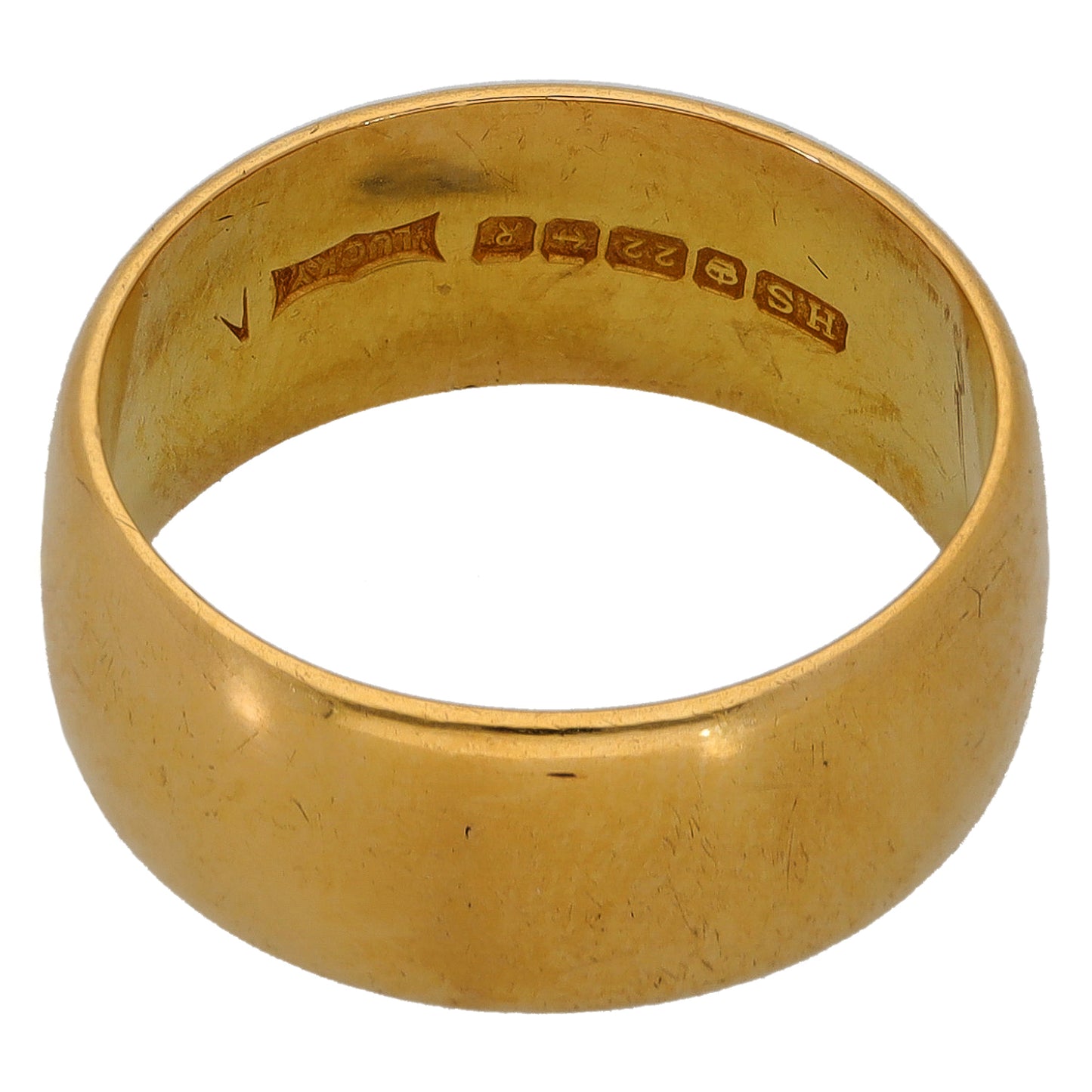 22ct Gold Plain Wedding Ring Size N