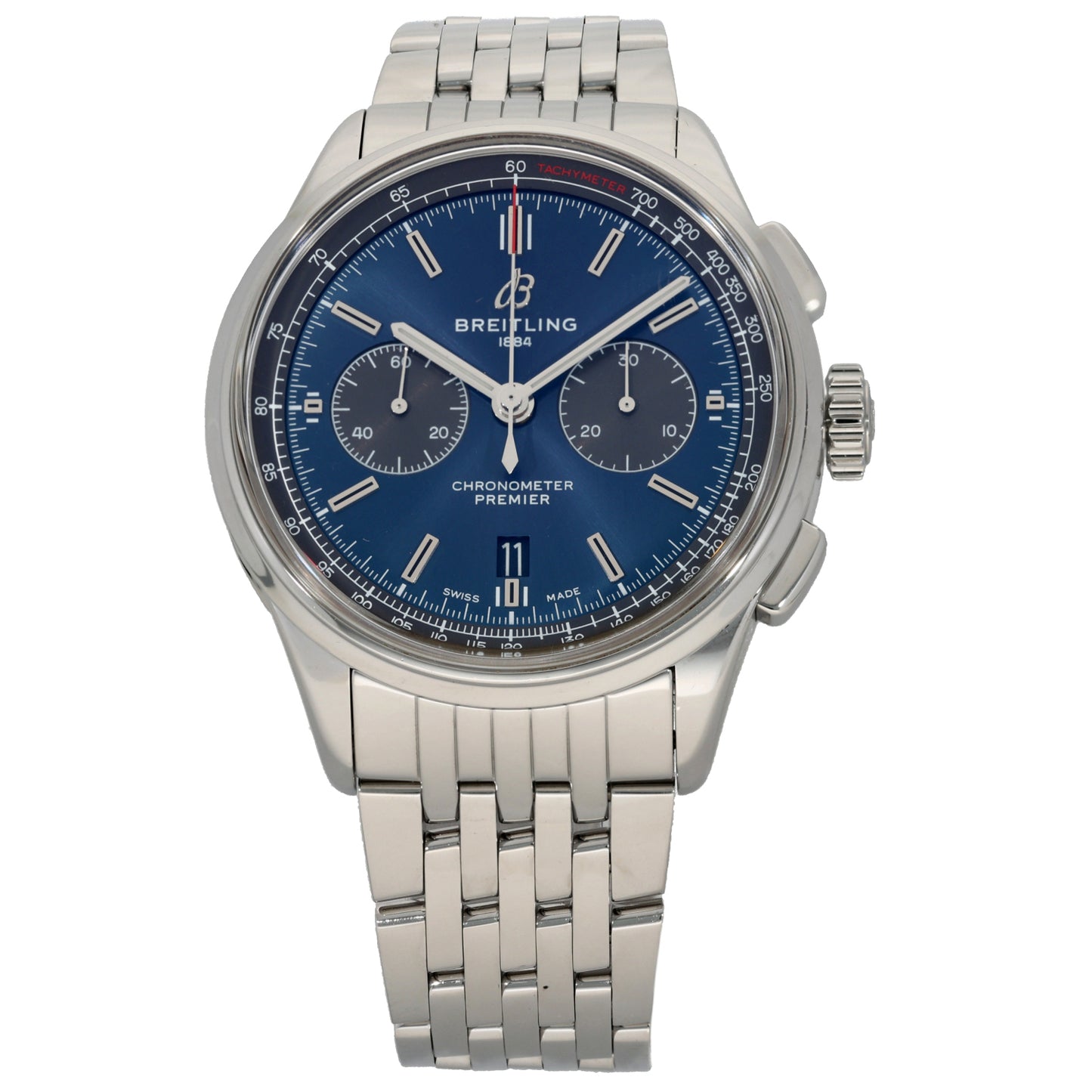 Breitling Premier B01 AB0118 42mm Stainless Steel Watch