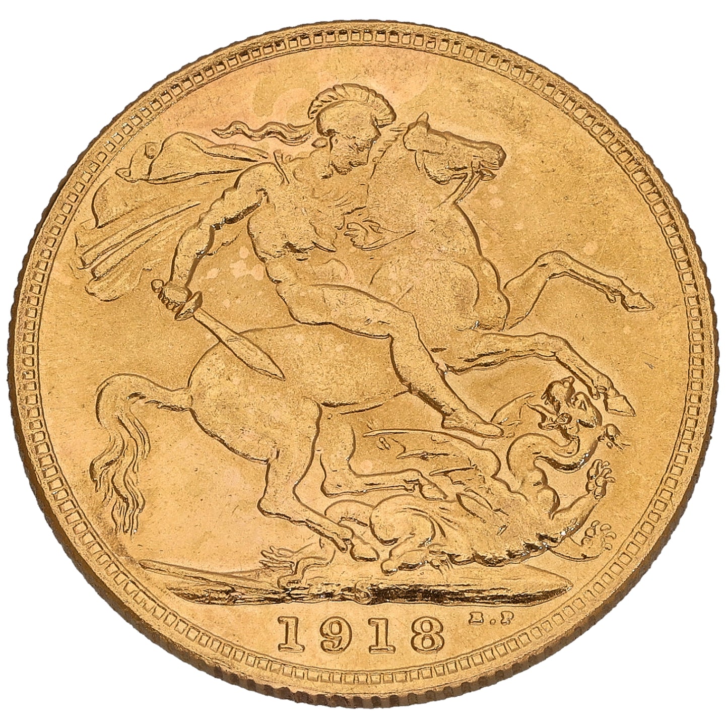 22ct Gold King George V Full Sovereign Coin 1918