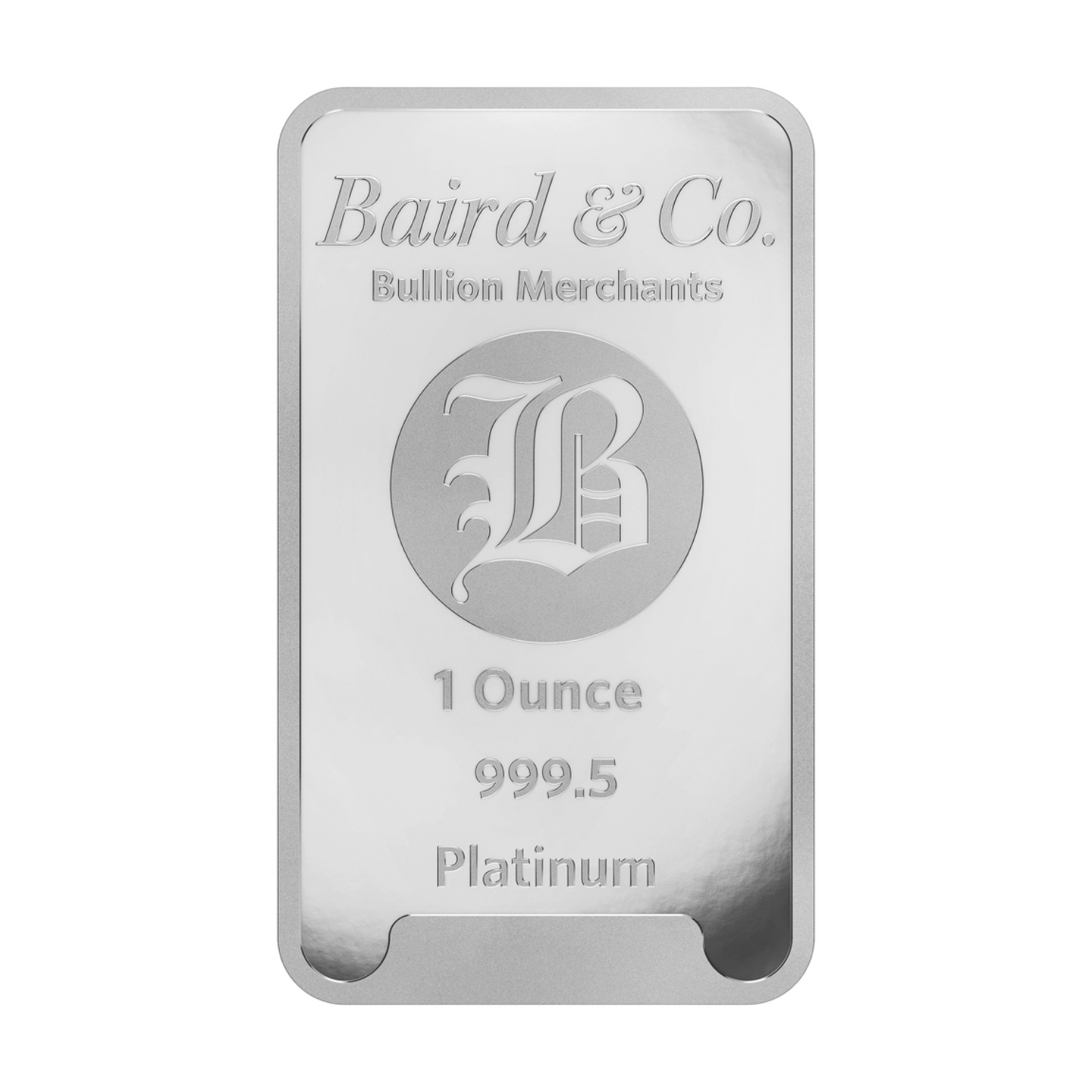 New Baird & Co Platinum 1oz Minted Bar