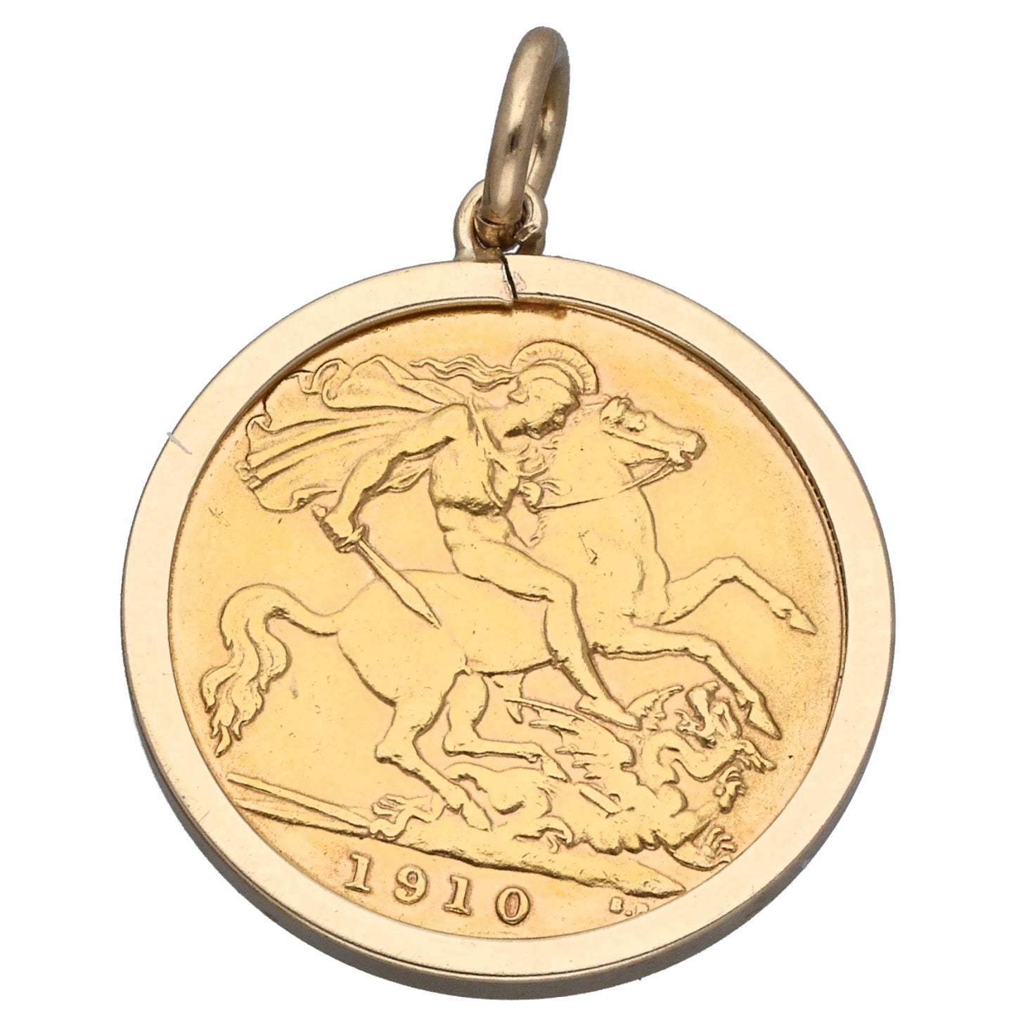 9ct Gold Half Sovereign Coin Pendant