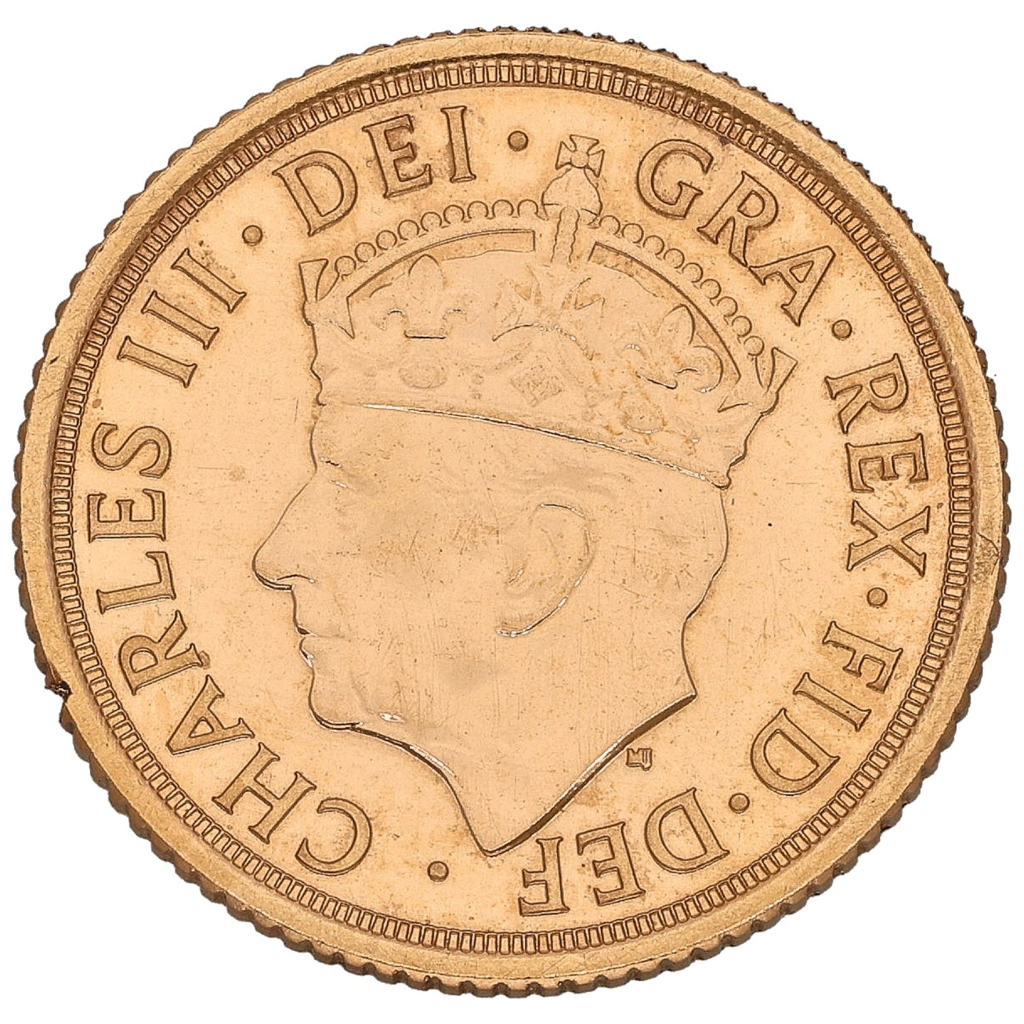 22ct Gold King Charles III Half Sovereign Coin 2023