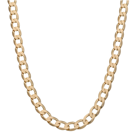 9ct Gold Curb Chain 22"
