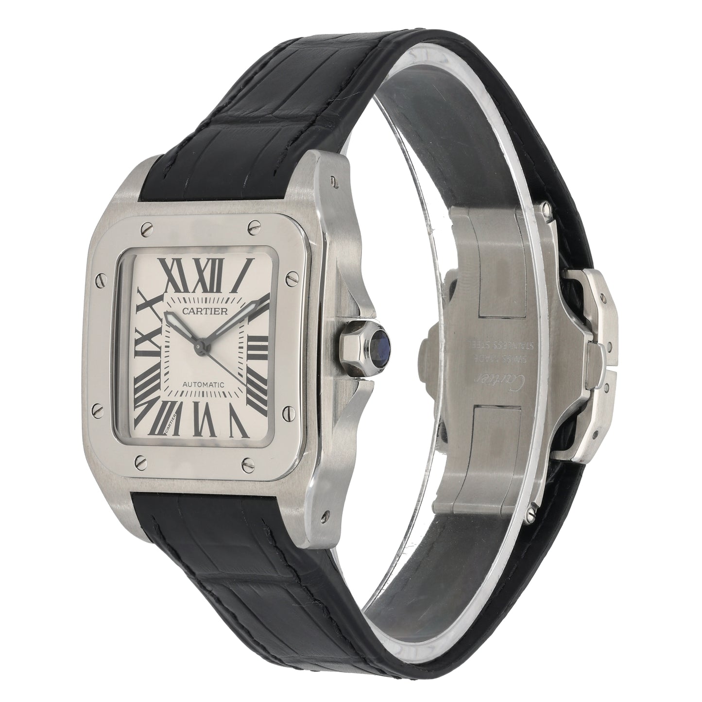 Cartier Santos 100 2878 33mm Stainless Steel Watch