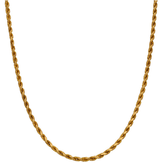 22ct Gold Rope Chain 22"