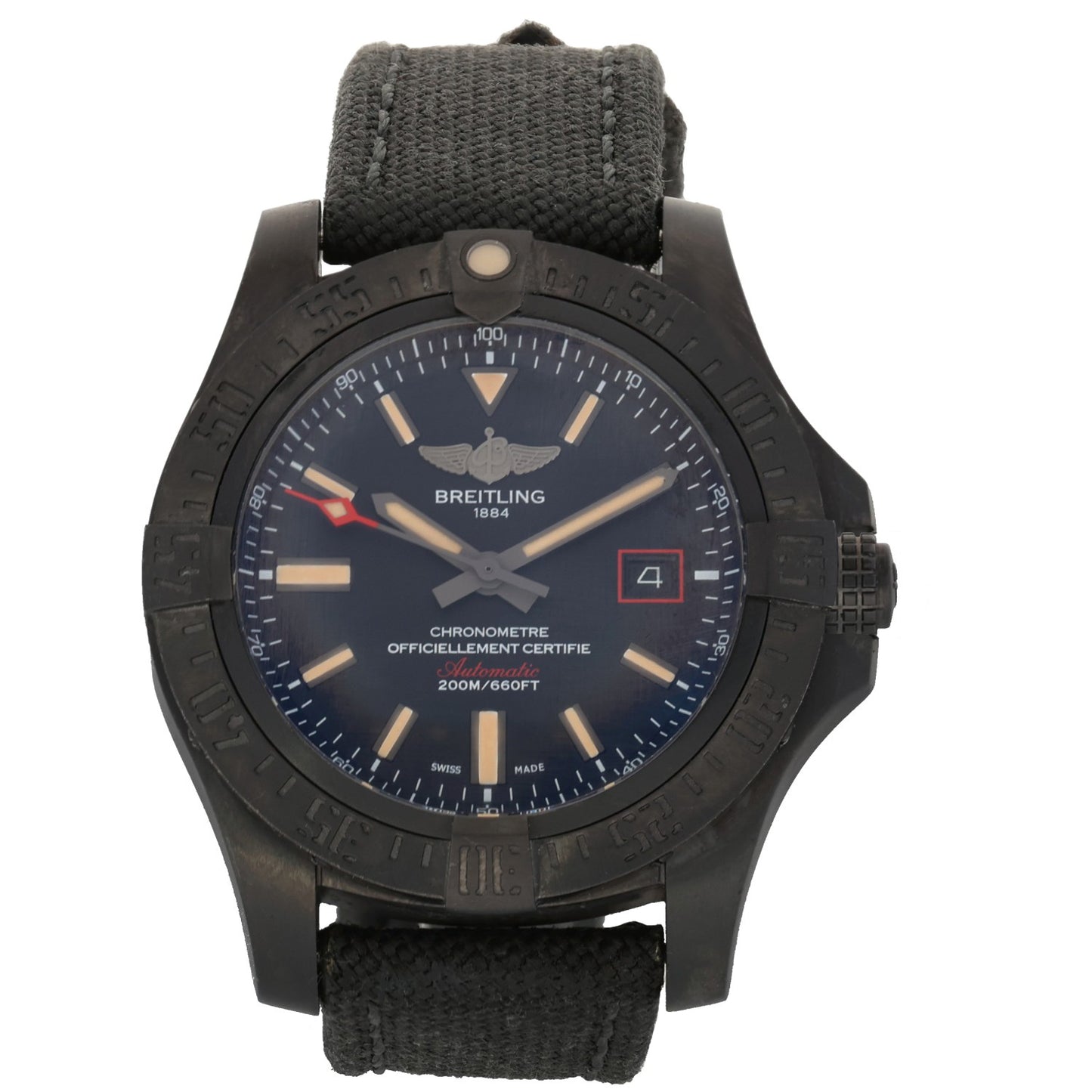 Breitling Avenger Blackbird V17311 44mm DLC Titanium Watch