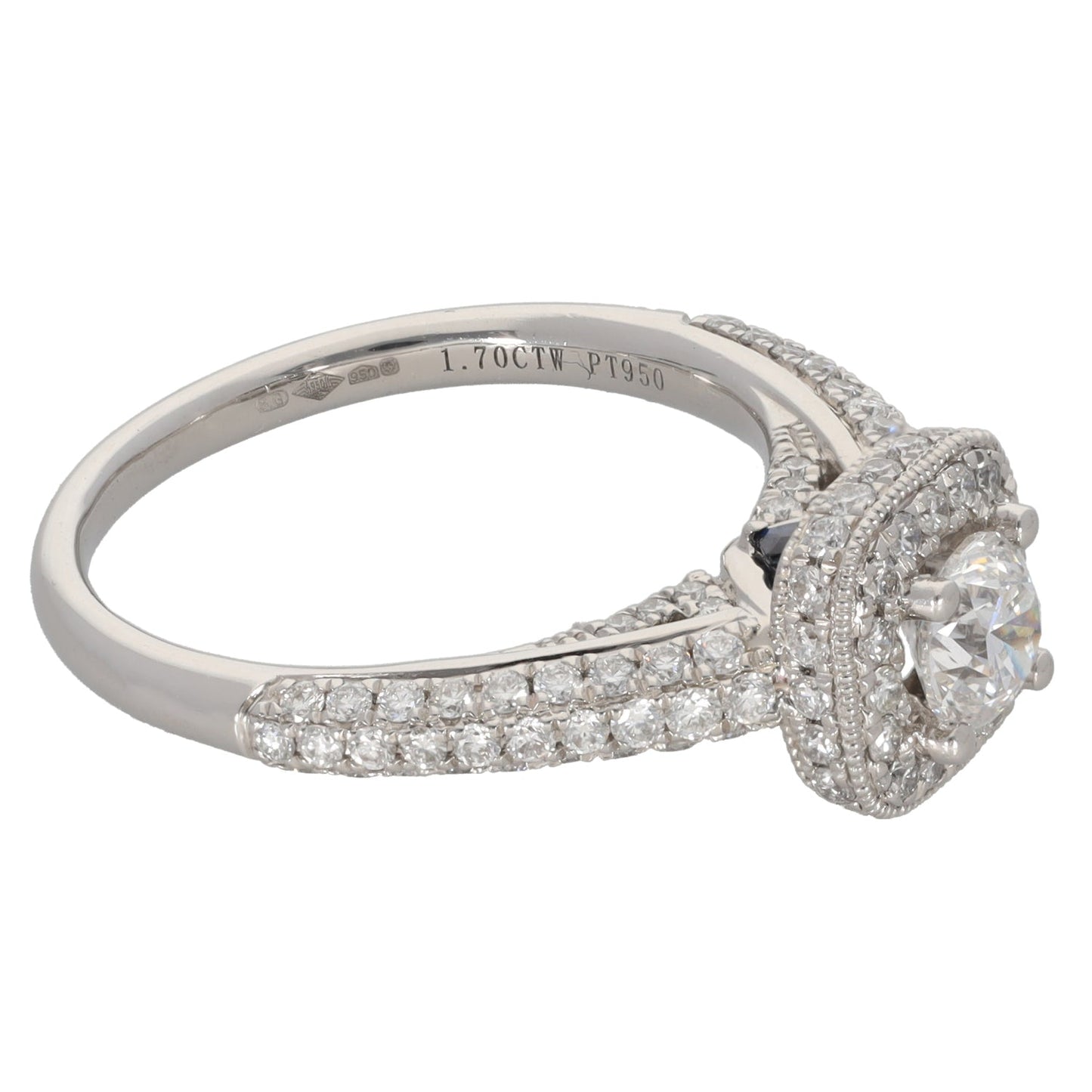 Platinum Vera Wang 1.70ct Diamond Cluster Ring Size R