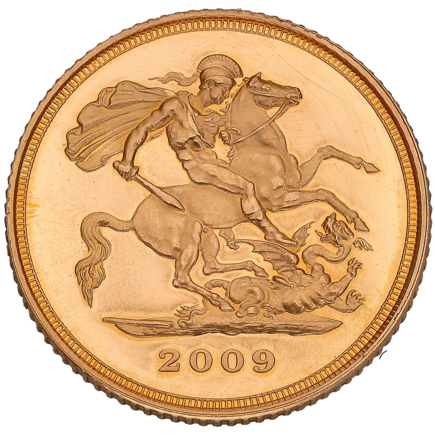 22ct Gold Queen Elizabeth II Half Sovereign Coin 2009