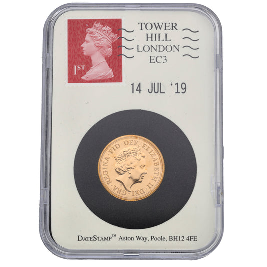 22ct Gold England Cricket World Cup Winners DateStamp Full Sovereign Coin 2019