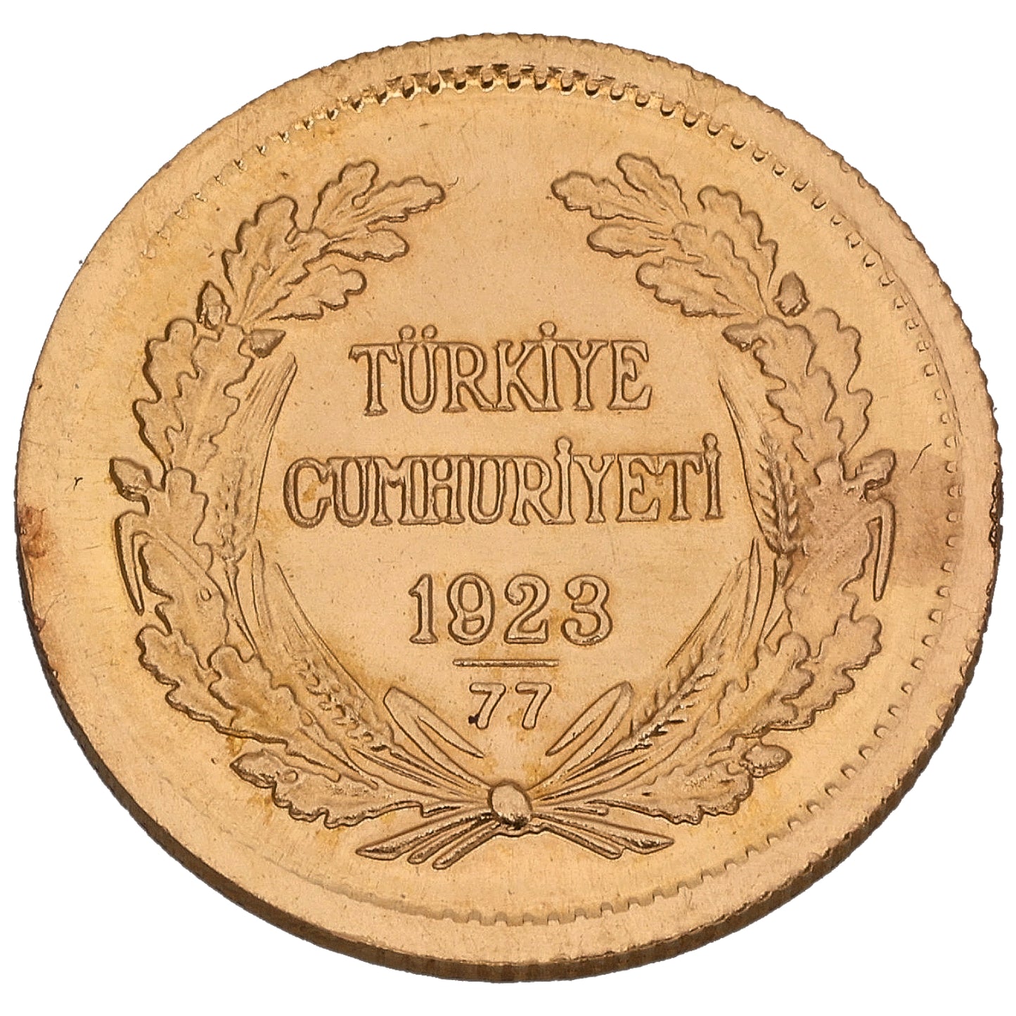 22ct Gold Turkish 100 Kurush Coin 1923