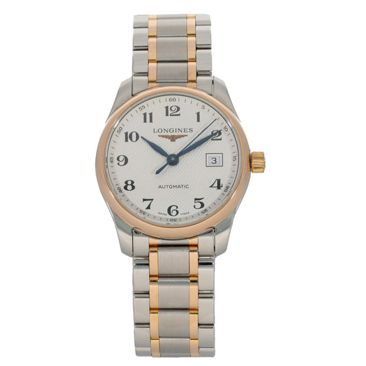 Longines Master Collection L2.257.5, white dial inside a bi-colour case and bracelet