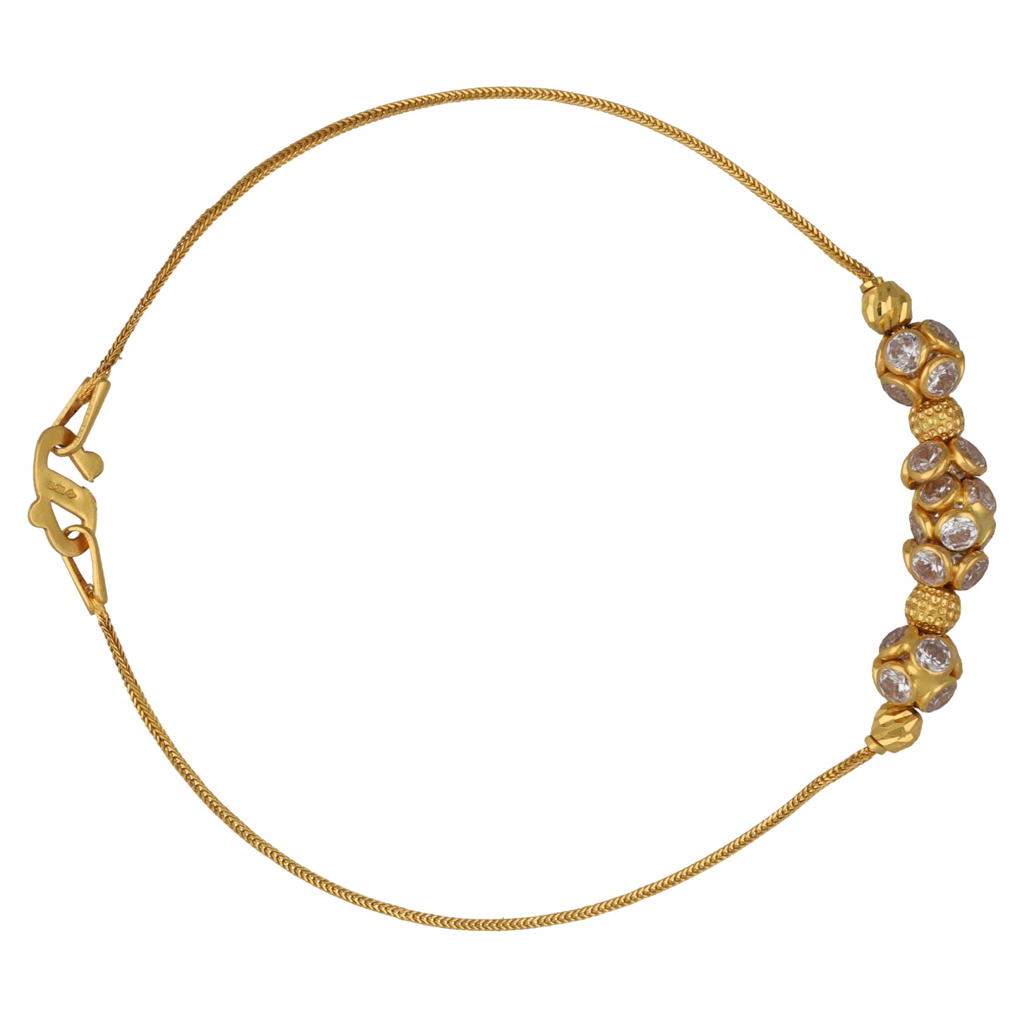 22ct Gold Cubic Zirconia Fancy Stone Set Bracelet