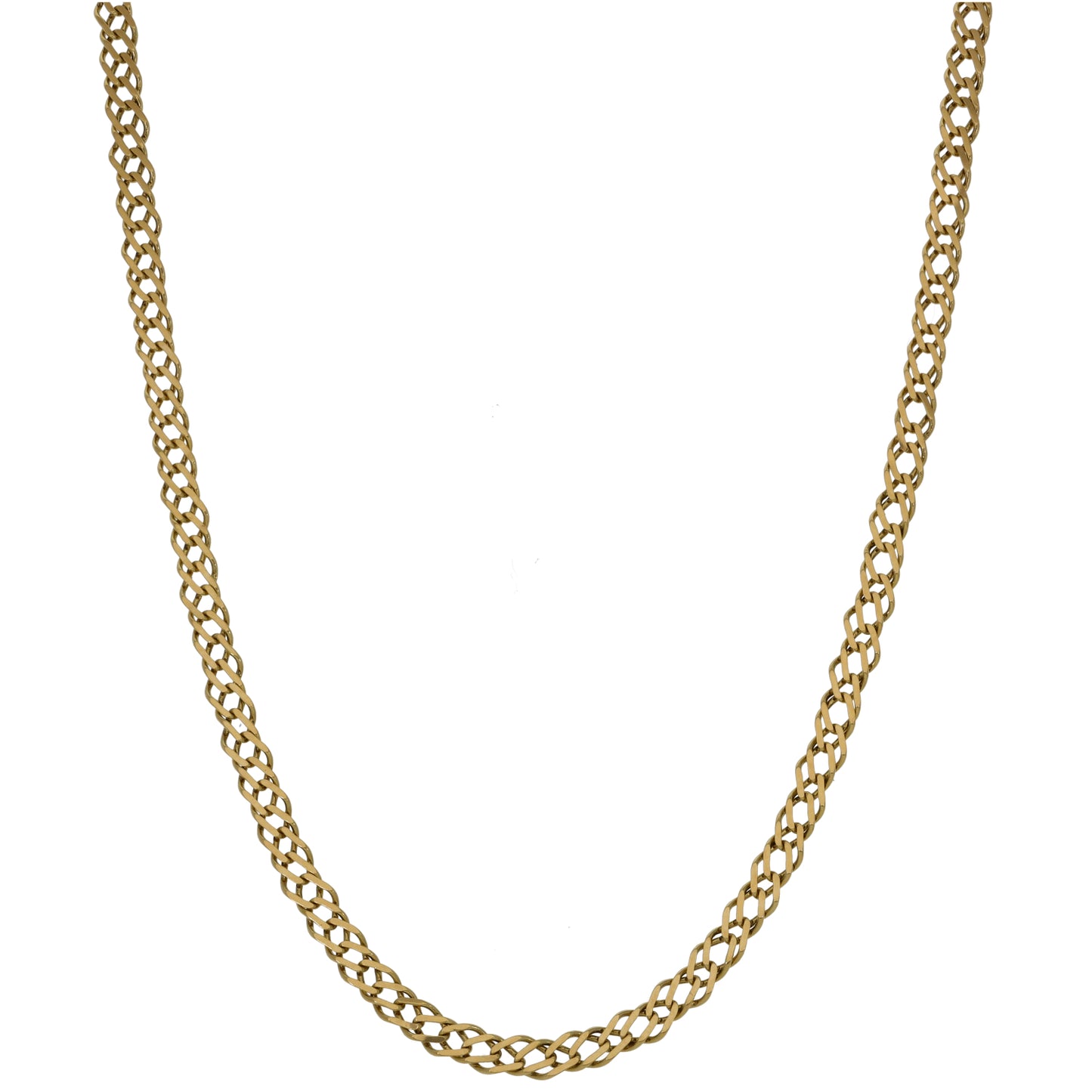 9ct Gold Double Curb Chain 20"