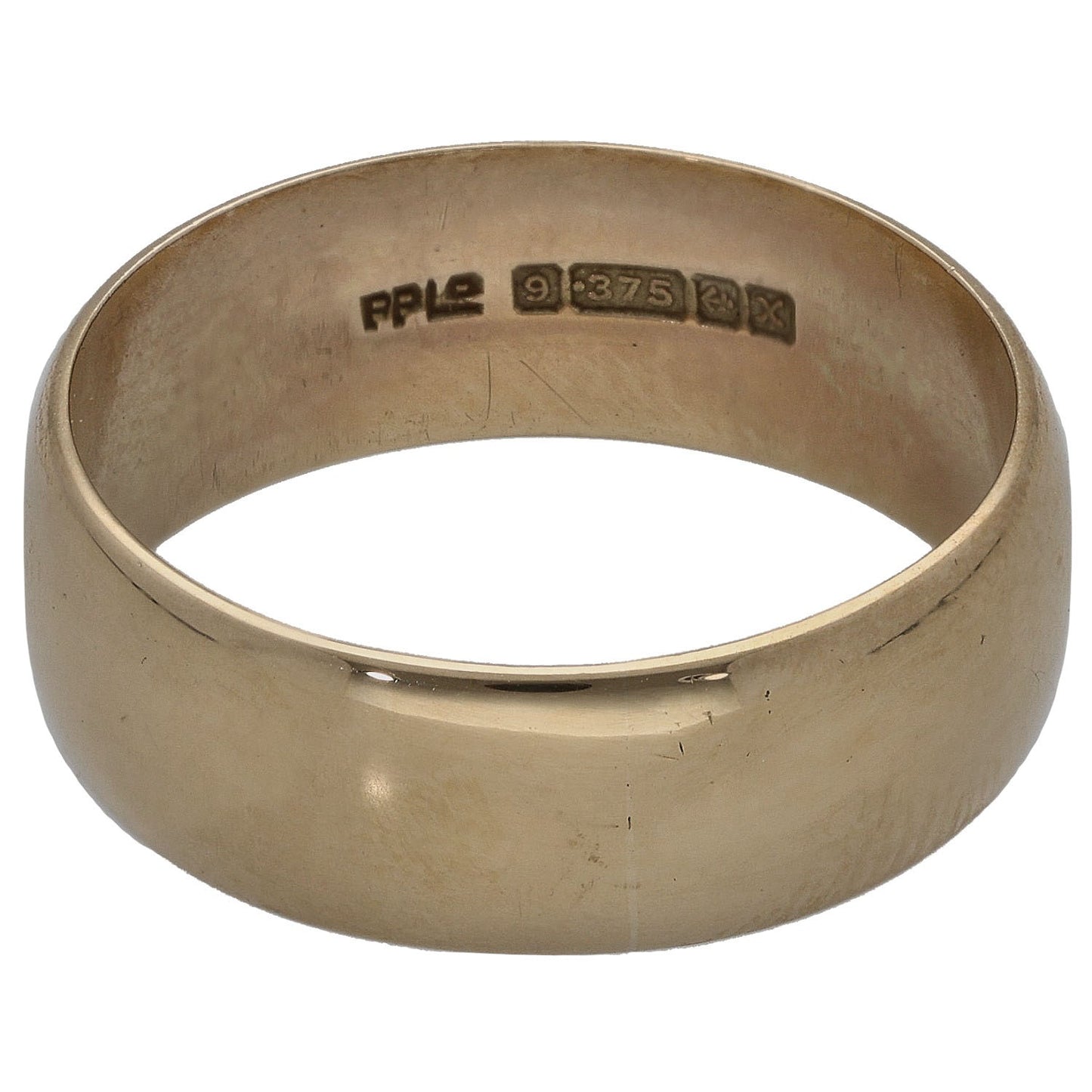 9ct Gold Plain Wedding Ring Size R