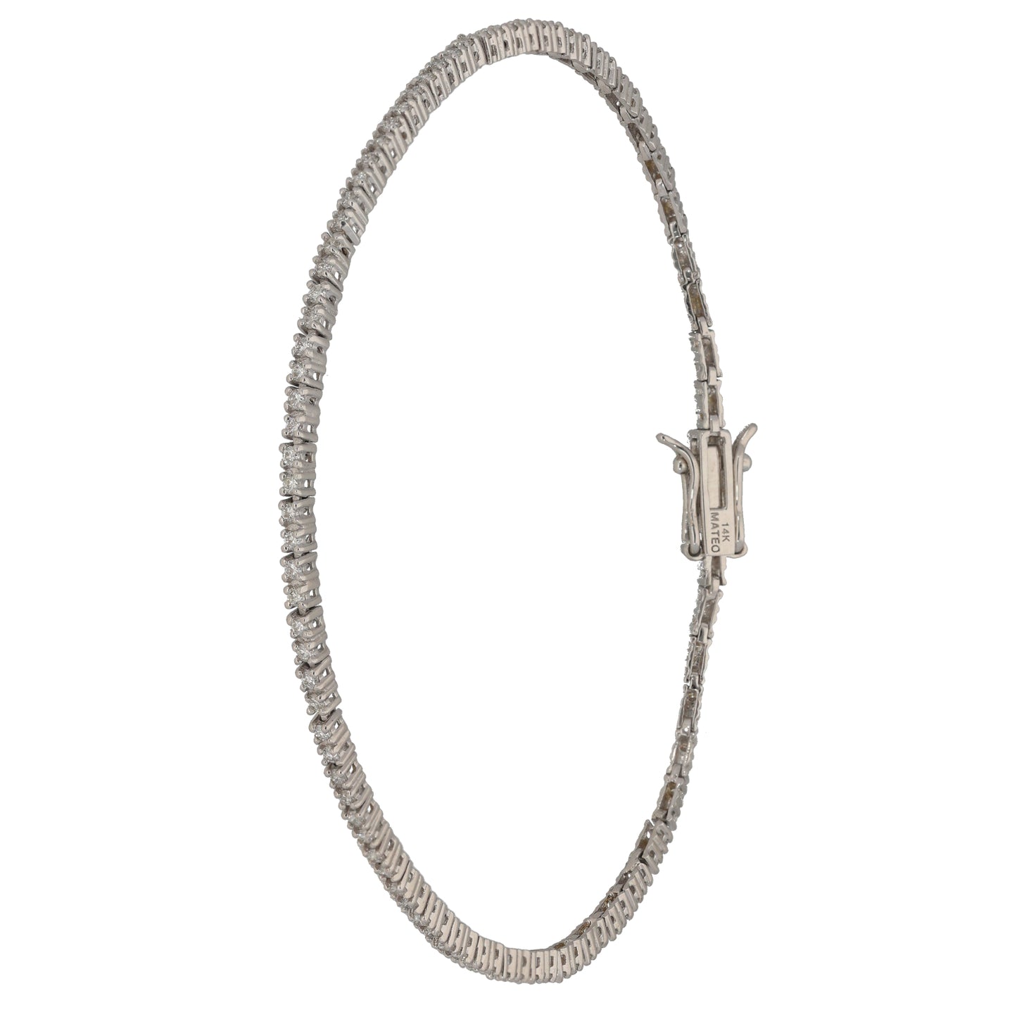 14ct White Gold 1.00ct Diamond Line/Tennis Bracelet