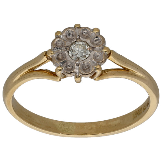 18ct Gold 0.05ct Diamond Solitaire Ring Size L